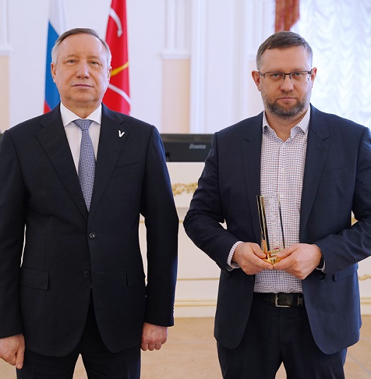 "Laser Systems" received an award from the government of "St. Petersburg" from the hands of the governor Alexander Beglov